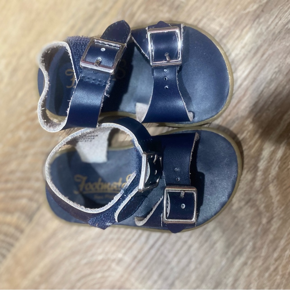 Kids Navy Blue footmates Sandals